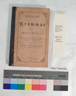 front view of book after spine repair